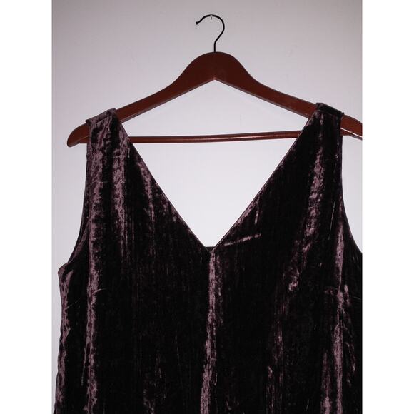 French Connection Women’s Purple Velvet Cocktail Dress Size 10 Double V-Neck - Picture 16 of 16